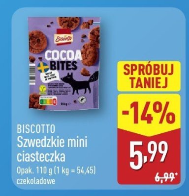 Szwedzkie mini ciasteczka czekoladowe  promocja w Aldi
