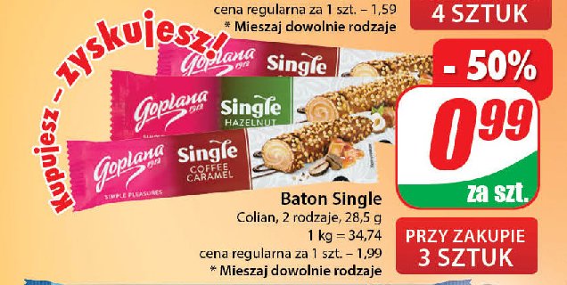 Baton salto caramel Goplana single promocja