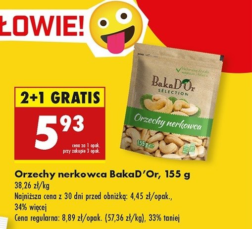 Orzechy nerkowca Bakad'or (Biedronka) promocja