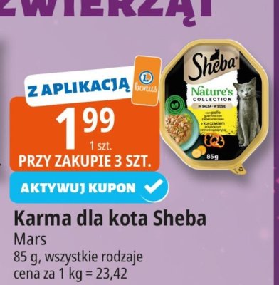 Karma dla kota Sheba Mars promocja w Leclerc