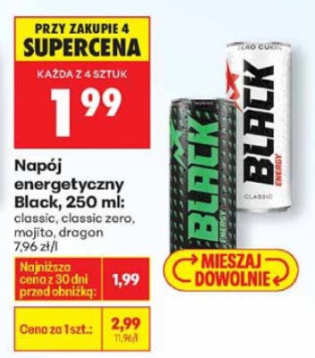 Napój energetyczny 250 ml: zero cukru, classic, mojito, dragon promocja w Biedronka