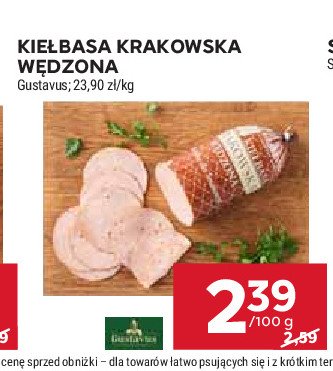 Kiełbasa krakowska wędzona Gustavus promocja