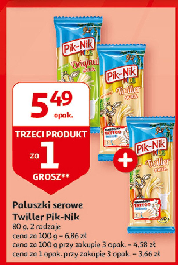 Paluszki serowe original Pik-nik kids promocja w Auchan