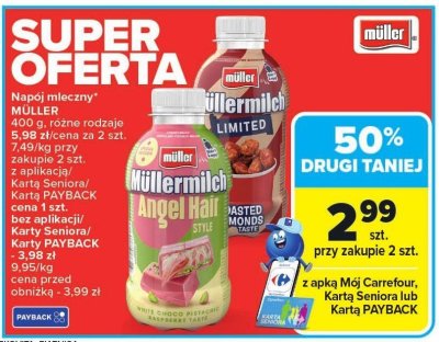 Nap贸j mleczny promocja w Carrefour