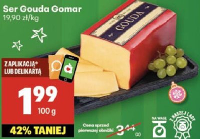 Ser Gouda Gomar promocja w Delikatesy Centrum