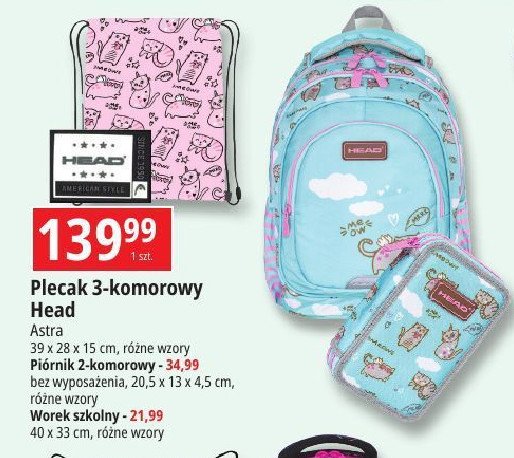 Piórnik 2 komorowy Head promocja