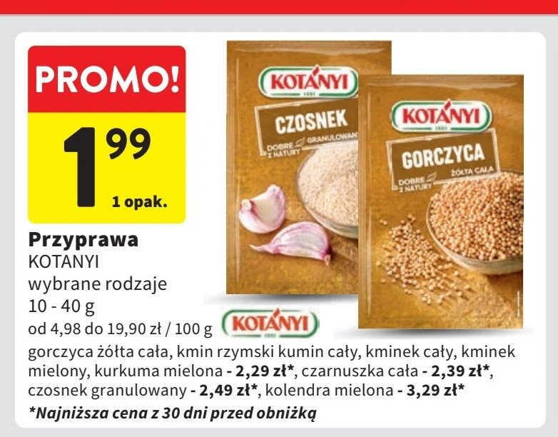 Kurkuma mielona Kotanyi promocja