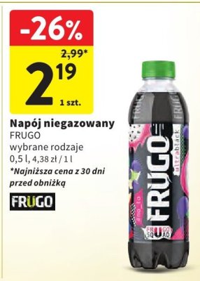 Napój niegazowany FRUGO promocja w Intermarche