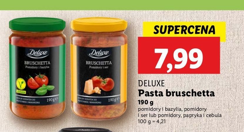 Sos bruschetta pomidory i bazylia Deluxe promocja