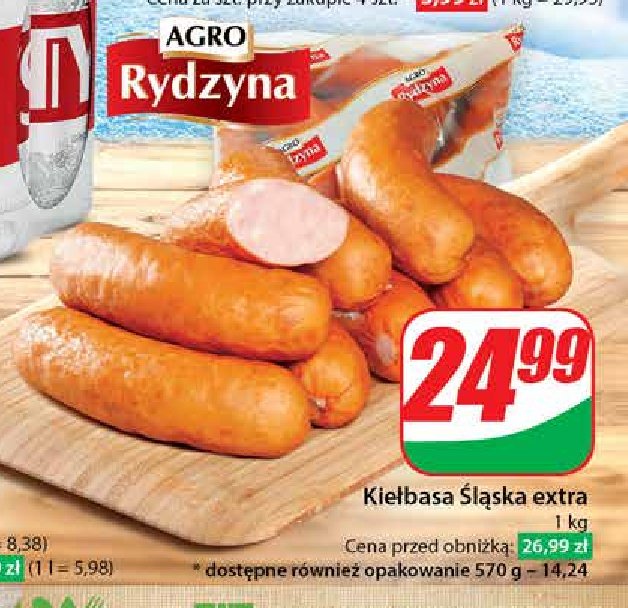 Kiełbasa śląska extra Agro rydzyna promocja w Dino