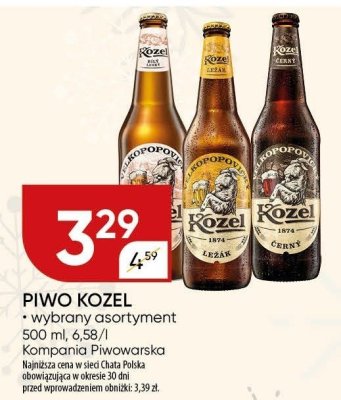 Piwo Kozel wybrany asortyment promocja w Chata Polska