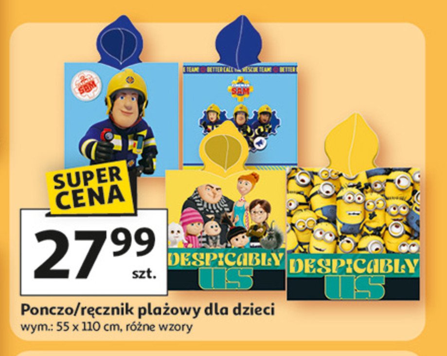Ponczo plażowe z frędzlami promocja w Auchan
