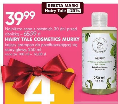 Szampon kojący HAIRY TALE COSMETICS MURKY do przetłuszczającej się skóry głowy, 250 ml promocja w Super-Pharm