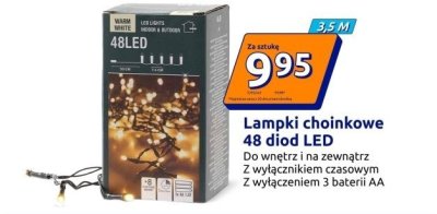 Lampki choinkowe 48 diod LED promocja w Action