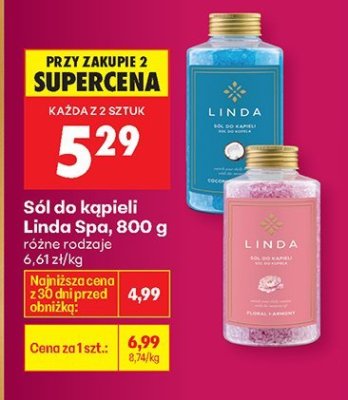 Sól do kąpieli Linda Spa 800g różne rodzaje promocja w Biedronka