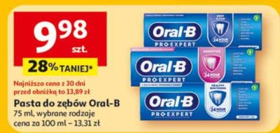 Pasta do zębów Oral-B, wybrane rodzaje promocja w Auchan