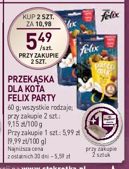 Karma dla kotów mixed grill Purina felix party mix promocja w Stokrotka