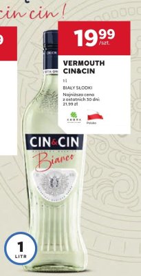 Vermouth Cin&Cin Biały Słodki promocja w Stokrotka