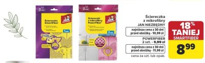 Ściereczka z mikrofibry JAN NIEZBĘDNY POWERFIBER 2 szt., SMARTFIBER 1 szt. promocja w Carrefour