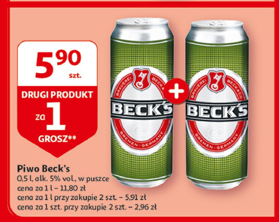 Piwo Beck's imported promocja w Auchan