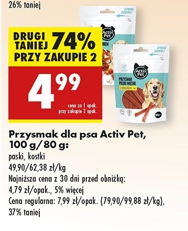 Paski mi臋sne z kurczakiem Activ pet promocja