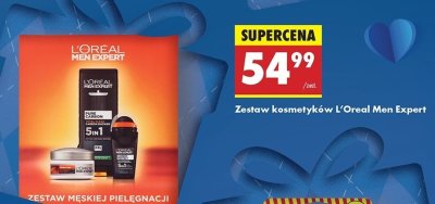 Zestaw w pudełku pure carbon: żel pod prysznic + krem do twarzy + dezodorant w kulce L'oreal men expert zestaw promocja