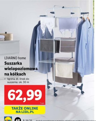 Suszarka wielopoziomowa 68 x 134 x 68 cm LIVARNO HOME promocja