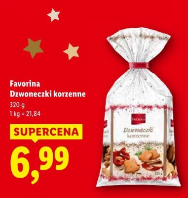 Ciastka korzenne Favorina Dzwoneczki korzenne promocja w Lidl
