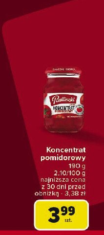 Koncentrat pomidorowy 30 % Pudliszki promocja w Carrefour Market