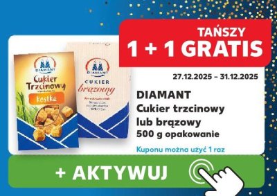 Cukier brązowy 1+1 GRATIS Diamant promocja w Kaufland