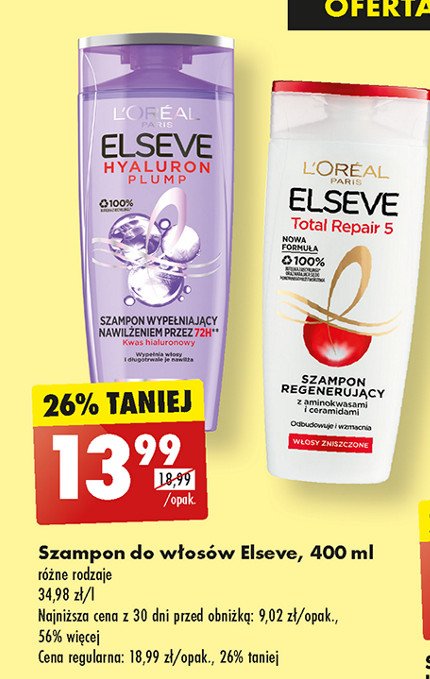 Szampon do w艂os贸w L'oreal elseve total repair promocja