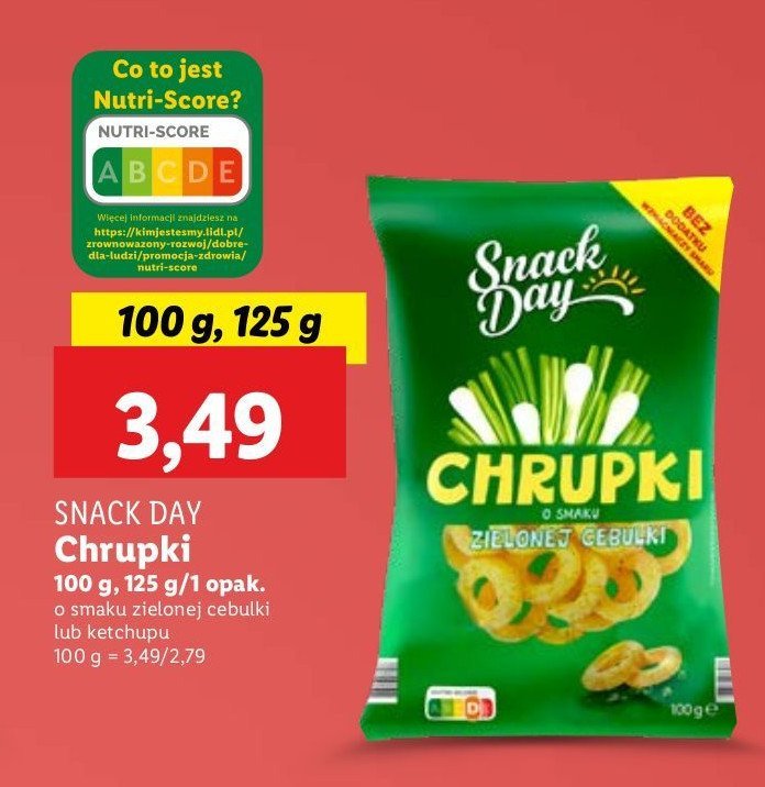 Chrupki o smaku zielonej cebulki Snack day promocja