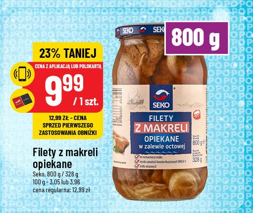 Filety smażone z makreli w zalewie octowej Seko promocja w POLOmarket