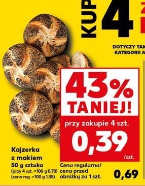 Kajzerka z makiem promocja w Leclerc