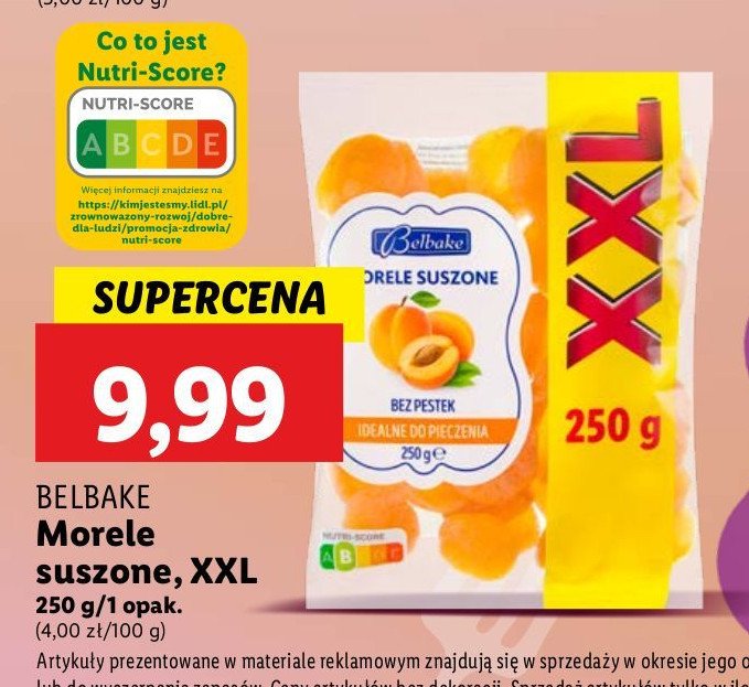 Morele suszone Belbake promocja