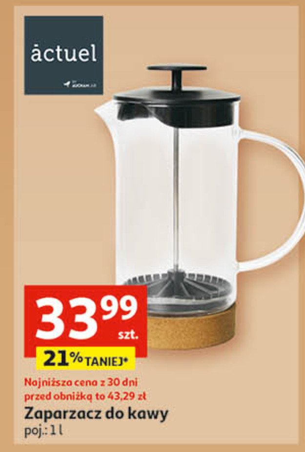 Zaparzacz do kawy 1 l Actuel promocja