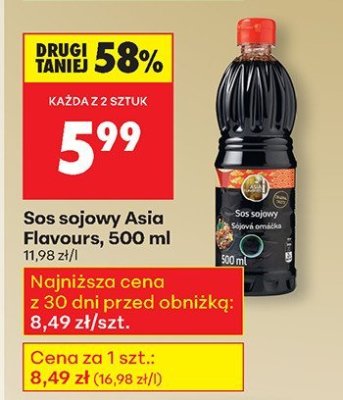 Sos sojowy Asia Flavours, 500 ml promocja w Biedronka