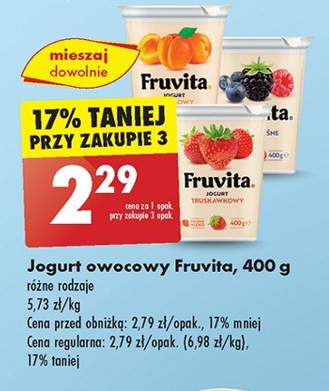 Jogurt truskawka Fruvita promocja