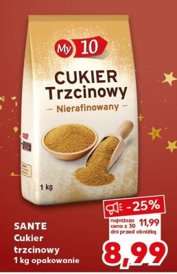 Cukier trzcinowy SANTE 1 kg opakowanie promocja w Kaufland