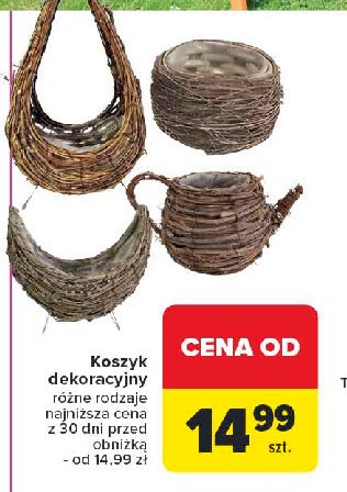 Koszyk dekoracyjny promocja w Carrefour