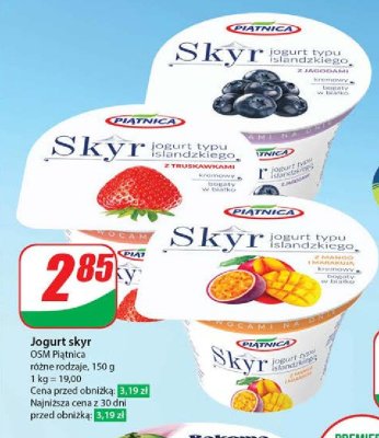 Jogurt typu islandzkiego truskawkowy Pi膮tnica skyr promocja