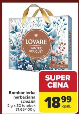 Bombonierka herbaciana LOVARE 2 g x 30 torebek promocja w Carrefour
