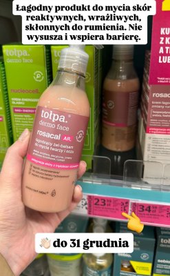 Żel-balsam łagodzący do mycia twarzy i oczu Dermo Face Rosacal AR  promocja w Hebe