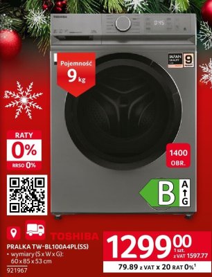 Pralka TOSHIBA PRALKA TW-BL100A4PL(SS) promocja w Selgros