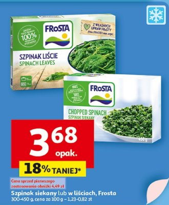 Szpinak w liściach Frosta promocja w Auchan