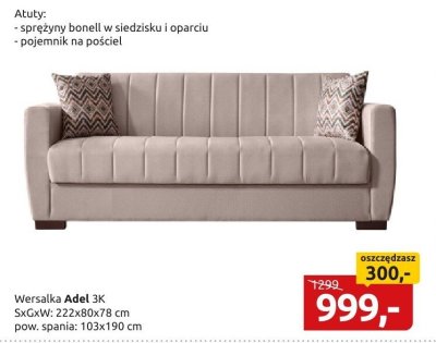 Wersalka Adel 3K promocja w Black Red White