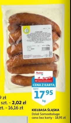 Kiełbasa ślaska Podniesiony kciuk promocja