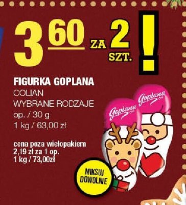 Figurka goplana Colian promocja w SPAR