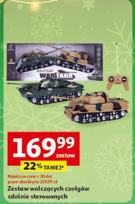 Zestaw walczących czołgów zdalnie sterowanych promocja w Auchan