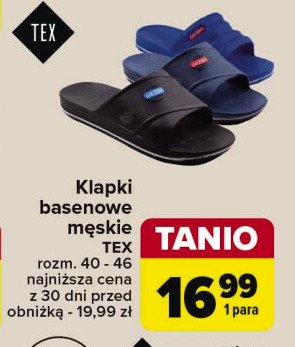 Klapki basenowe męskie Tex promocja